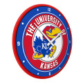 Kansas Jayhawks Modern Disc Wall Clock