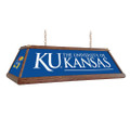 Kansas Jayhawks Premium Wood Pool Table Light | The Fan-Brand | NCKANS-330-01
