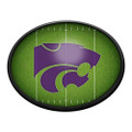 Kansas State Wildcats On the 50 - Oval Slimline Lighted Wall Sign | The Fan-Brand | NCKNST-140-22