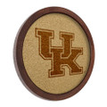 Kentucky Wildcats Faux Barrel Framed Cork Board - Monochrome Logo