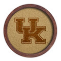 Kentucky Wildcats Faux Barrel Framed Cork Board - Monochrome Logo | The Fan-Brand | NCKWLD-632-01B
