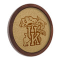 Kentucky Wildcats Mascot - Faux Barrel Framed Cork Board - Monochrome Logo
