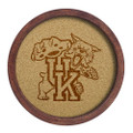 Kentucky Wildcats Mascot - Faux Barrel Framed Cork Board - Monochrome Logo | The Fan-Brand | NCKWLD-632-02B