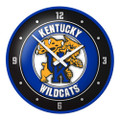 Kentucky Wildcats Mascot - Modern Disc Wall Clock - Blue Frame | The Fan-Brand | NCKWLD-510-02B