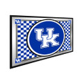 Kentucky Wildcats Team Spirit - Framed Mirrored Wall Sign - Checkered