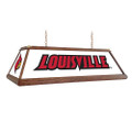 Louisville Cardinals Premium Wood Pool Table Light - White | The Fan-Brand | NCLOUS-330-01A