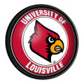 Louisville Cardinals Round Slimline Lighted Wall Sign | The Fan-Brand | NCLOUS-130-01