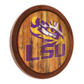 LSU Tigers Weathered Faux Barrel Top Sign