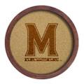 Maryland Terrapins Faux Barrel Framed Cork Board - Monochrome Logo | The Fan-Brand | NCMRYT-632-01B