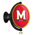 Maryland Terrapins Original Oval Rotating Lighted Wall Sign - Red | The Fan-Brand | NCMRYT-125-01A