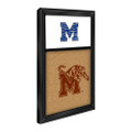 Memphis Tigers Dual Logo, Striped M - Cork Note Board 1