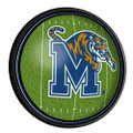 Memphis Tigers On the 50 - Round Slimline Lighted Wall Sign | The Fan-Brand | NCMEMP-130-22