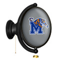 Memphis Tigers Original Oval Rotating Lighted Wall Sign - Gray | The Fan-Brand | NCMEMP-125-01D