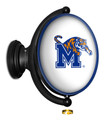 Memphis Tigers Original Oval Rotating Lighted Wall Sign - White | The Fan-Brand | NCMEMP-125-01A