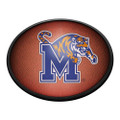 Memphis Tigers Pigskin - Oval Slimline Lighted Wall Sign | The Fan-Brand | NCMEMP-140-21