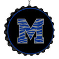 Memphis Tigers Striped M - Bottle Cap Dangler | The Fan-Brand | NCMEMP-220-02