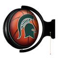 Michigan State Spartans Basketball - Original Round Rotating Lighted Wall Sign