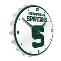 Michigan State Spartans Block S - Bottle Cap Wall Clock