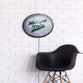 Michigan State Spartans Hockey - Oval Slimline Lighted Wall Sign