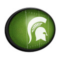 Michigan State Spartans On the 50 - Oval Slimline Lighted Wall Sign