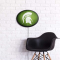 Michigan State Spartans On the 50 - Oval Slimline Lighted Wall Sign
