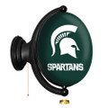 Michigan State Spartans Original Oval Rotating Lighted Wall Sign | The Fan-Brand | NCMIST-125-01