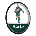 Michigan State Spartans Sparty - Oval Slimline Lighted Wall Sign | The Fan-Brand | NCMIST-140-05
