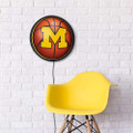 Michigan Wolverines Basketball - Round Slimline Lighted Wall Sign