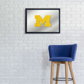 Michigan Wolverines Framed Mirrored Wall Sign