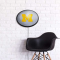Michigan Wolverines Ice Rink - Oval Slimline Lighted Wall Sign