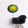 Michigan Wolverines On the 50 - Oval Slimline Lighted Wall Sign