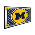 Michigan Wolverines Team Spirit - Framed Mirrored Wall Sign - Blue