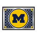 Michigan Wolverines Team Spirit - Framed Mirrored Wall Sign - Blue | The Fan-Brand | NCMICH-265-02B