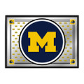 Michigan Wolverines Team Spirit - Framed Mirrored Wall Sign - Mirrored | The Fan-Brand | NCMICH-265-02A