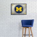 Michigan Wolverines Team Spirit - Framed Mirrored Wall Sign - Mirrored