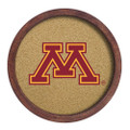 Minnesota Golden Gophers Faux Barrel Framed Cork Board - Color Logo | The Fan-Brand | NCMINN-632-01A