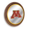 Minnesota Golden Gophers Faux Barrel Top Mirrored Wall Sign - Gold Edge