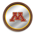 Minnesota Golden Gophers Faux Barrel Top Mirrored Wall Sign - Gold Edge | The Fan-Brand | NCMINN-245-01B