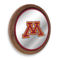 Minnesota Golden Gophers Faux Barrel Top Mirrored Wall Sign - Maroon Edge