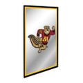 Minnesota Golden Gophers Mascot - Framed Mirrored Wall Sign - Gold Edge