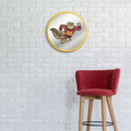 Minnesota Golden Gophers Mascot - Modern Disc Mirrored Wall Sign - Gold Frame