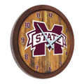 Mississippi State Bulldogs Faux Barrel Top Wall Clock