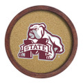 Mississippi State Bulldogs Mascot - Faux Barrel Framed Cork Board - Color Logo | The Fan-Brand | NCMSST-632-02A