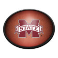Mississippi State Bulldogs Pigskin - Oval Slimline Lighted Wall Sign | The Fan-Brand | NCMSST-140-21
