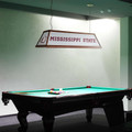 Mississippi State Bulldogs Premium Wood Pool Table Light - Silver / Dog Logo