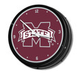 Mississippi State Bulldogs Retro Lighted Wall Clock | The Fan-Brand | NCMSST-550-01