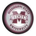 Mississippi State Bulldogs Round Slimline Lighted Wall Sign | The Fan-Brand | NCMSST-130-01
