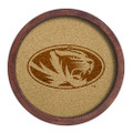 Missouri Tigers Faux Barrel Framed Cork Board - Monochrome Logo | The Fan-Brand | NCMISU-632-01B