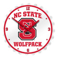 NC State Wolfpack Bottle Cap Wall Clock - White | The Fan-Brand | NCNCST-540-01B