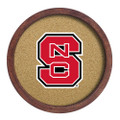 NC State Wolfpack Faux Barrel Framed Cork Board - Color Logo | The Fan-Brand | NCNCST-632-01A